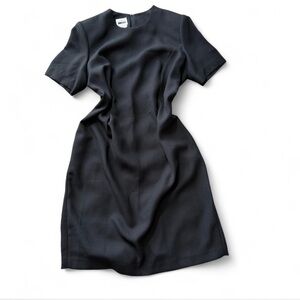 Vintage Leslie Fay Classic‎ Black Sheath Dress